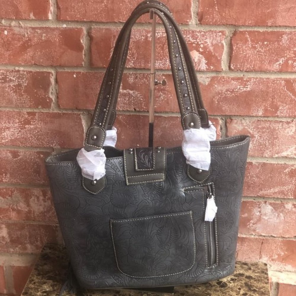 Trinity Ranch Tooled Design Concealed Carry Bag - Picture 5 of 7